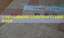 红河专升本档案查询网_红河地区专升本个人档案网上查询系统