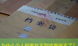 为什么个人档案找不到或查询不了？