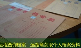 远程查询档案：远距离获取个人档案资料