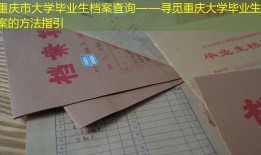 重庆市大学毕业生档案查询——寻觅重庆大学毕业生档案的方法指引