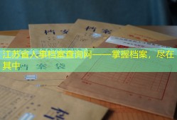江苏省人事档案查询网——掌握档案，尽在其中