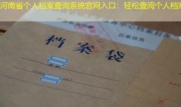 河南省个人档案查询系统官网入口：轻松查阅个人档案