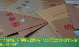 个人档案在公司可以查询吗？让公司查询你的个人档案，可行吗？
