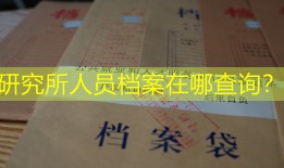研究所人员档案在哪查询？