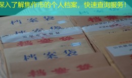 深入了解焦作市的个人档案，快速查询服务！
