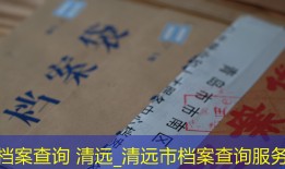 档案查询 清远_清远市档案查询服务