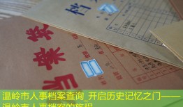 温岭市人事档案查询_开启历史记忆之门——温岭市人事档案的旅程