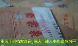 重庆丰都档案查询_重庆丰都人事档案查询平台