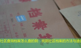 社区查询档案怎么查的到：找到社区档案的方法与途径