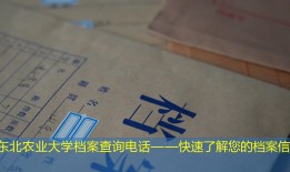 东北农业大学档案查询电话——快速了解您的档案信息