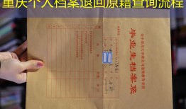 重庆个人档案退回原籍查询流程