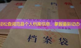 轻松查阅范县个人档案信息，掌握最新动态