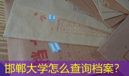 邯郸大学怎么查询档案？