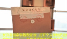 长兴县档案学籍表查询：打开个人学校历史档案的新方法——长兴县档案系统改良方案