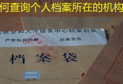 如何查询个人档案所在的机构？