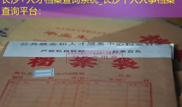 长沙+人才档案查询系统_长沙个人人事档案查询平台：