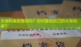 大学档案能查询吗？如何查询自己的大学档案？
