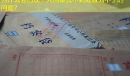 为什么会出现个人档案找不到或查询不了的问题？