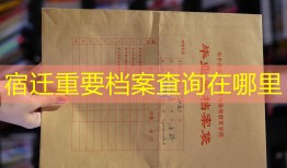 宿迁重要档案查询在哪里