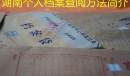 湖南个人档案查阅方法简介