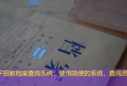 镇平招教档案查询系统：使用简便的系统，查阅员工档案
