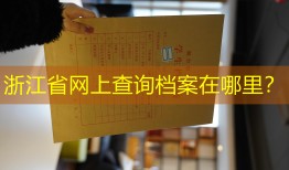 浙江省网上查询档案在哪里？