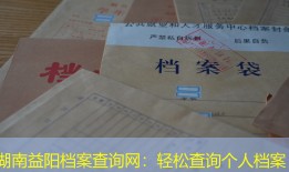 湖南益阳档案查询网：轻松查询个人档案