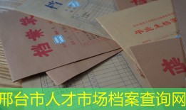 邢台市人才市场档案查询网