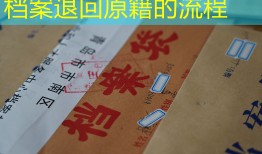 档案退回原籍的流程