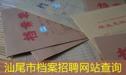 汕尾市档案招聘网站查询