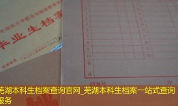 芜湖本科生档案查询官网_芜湖本科生档案一站式查询服务