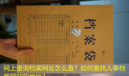 网上查询档案网址怎么查？如何查找人事档案网站的地址？
