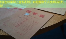 毕业生档案网上查询不到？如何查询个人档案所在机构？
