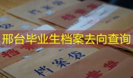 邢台毕业生档案去向查询