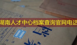 湖南人才中心档案查询官网电话