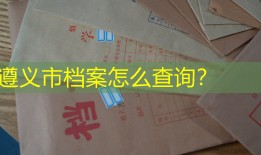 遵义市档案怎么查询？