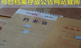邢台档案存放公告网站查询