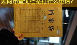 大同市查询档案打什么电话？