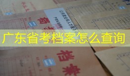 广东省考档案怎么查询
