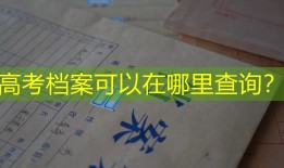 高考档案可以在哪里查询？