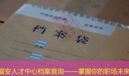 福安人才中心档案查询——掌握你的职场未来