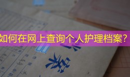 如何在网上查询个人护理档案？