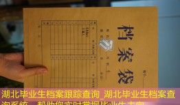 湖北毕业生档案跟踪查询_湖北毕业生档案查询系统，帮助您实时掌握毕业生去向。