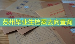 苏州毕业生档案去向查询