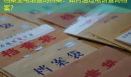 档案室电话查询档案：如何通过电话查询档案？