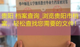 贵阳 档案查询_浏览贵阳市档案，轻松查找您需要的文件！