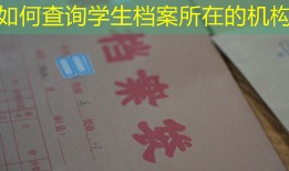 如何查询学生档案所在的机构