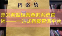嘉兴海盐档案查询系统官网——一站式档案查询平台