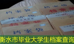衡水市毕业大学生档案查询