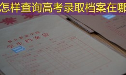 怎样查询高考录取档案在哪